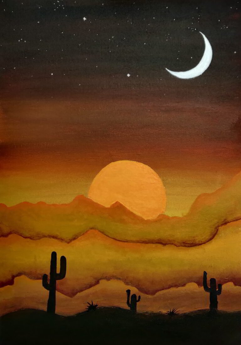 Shanky Studio Oil Color Painting Desert