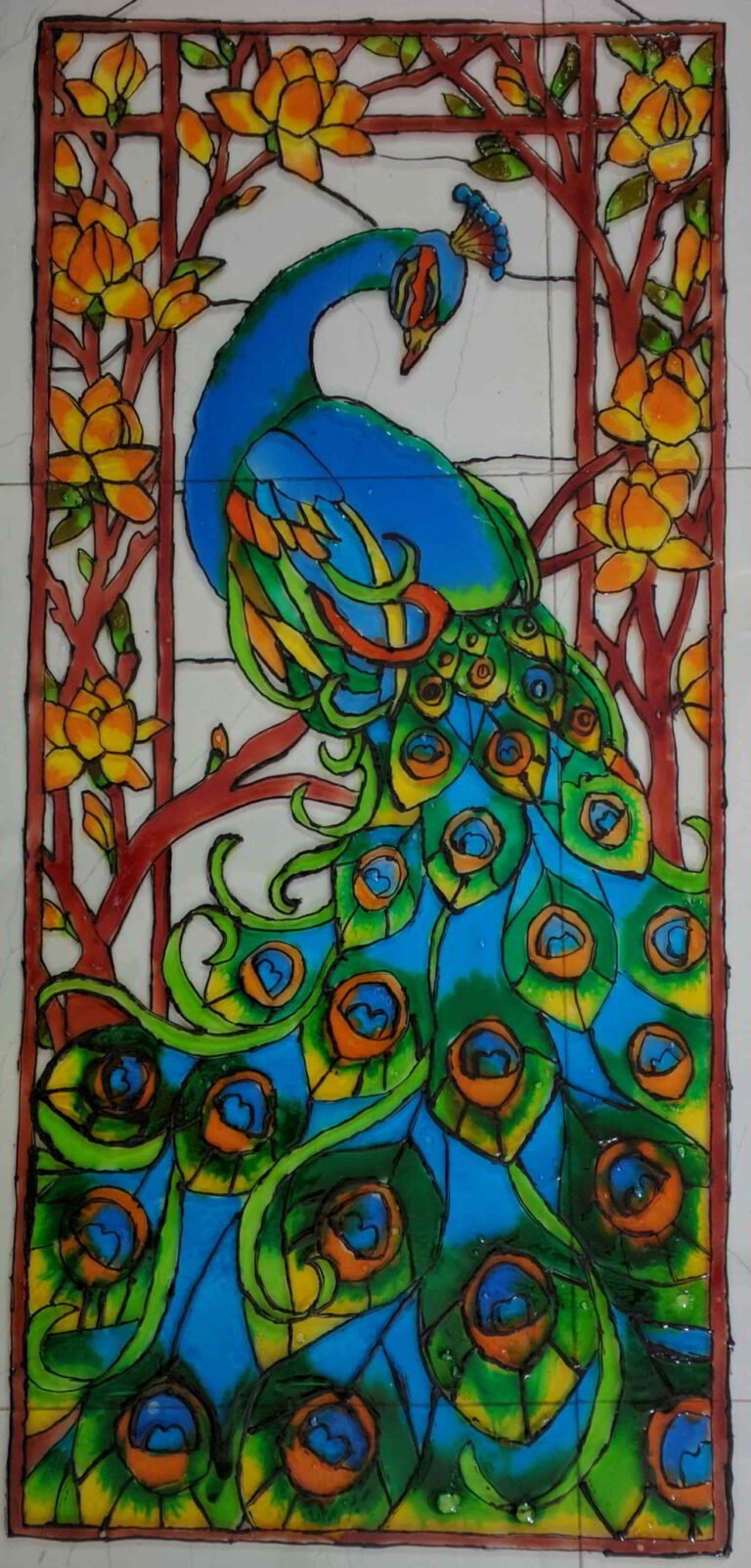 Glass color painting 7 years old shanky studio