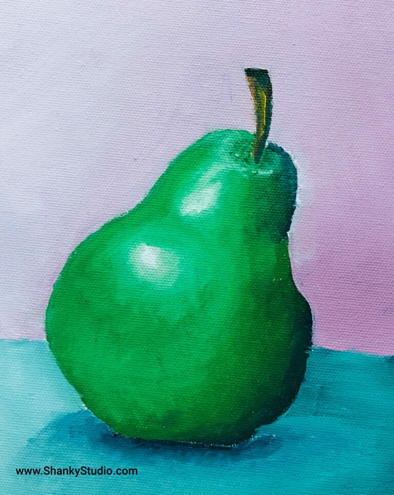 Pear-Oil-Color-By-Umaiza-Shanky-Studio-Chandigarh-India